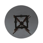 Helios Modern Glam Handcrafted Sunburst Accent Table with Tempered Glass Top by Christopher Knight Home