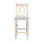 International Concepts Unfinished Double X-back Stool