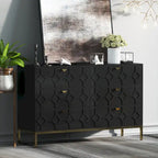 Clihome Wooden Storage 6 Drawer Double Dresser for Bedroom