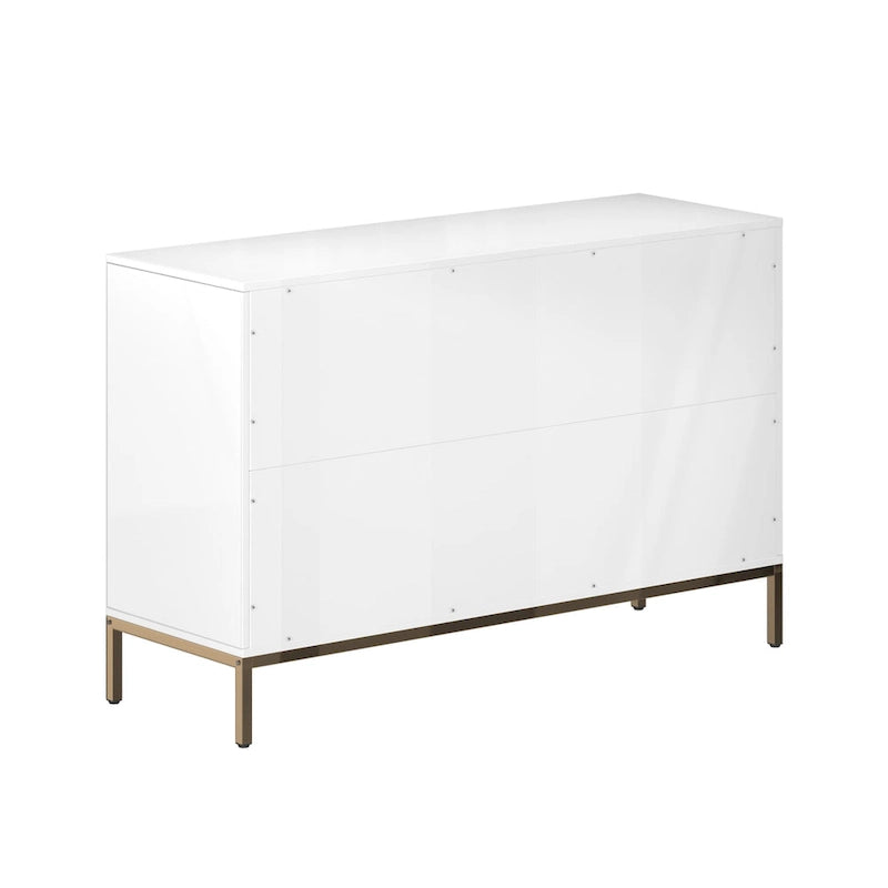 Clihome Wooden Storage 6 Drawer Double Dresser for Bedroom