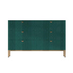 Clihome Wooden Storage 6 Drawer Double Dresser for Bedroom