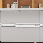 Modern Wood Full Murphy Bed Chest in White Finish Dresser 2-1 Cabinet