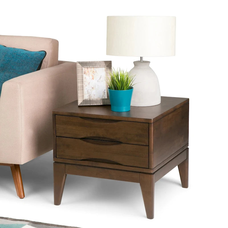 WYNDENHALL Pearson SOLID HARDWOOD 22 inch Wide Square End Side Table - 22 W x 22 D x 20 H