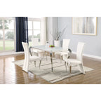 Somette Tabitha White Rectangle High Back Dining Chair (Set of 2)