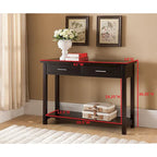 Entryway Console Sofa Occasional Table with Drawers, Espresso