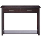Entryway Console Sofa Occasional Table with Drawers, Espresso