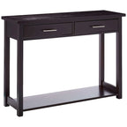 Entryway Console Sofa Occasional Table with Drawers, Espresso