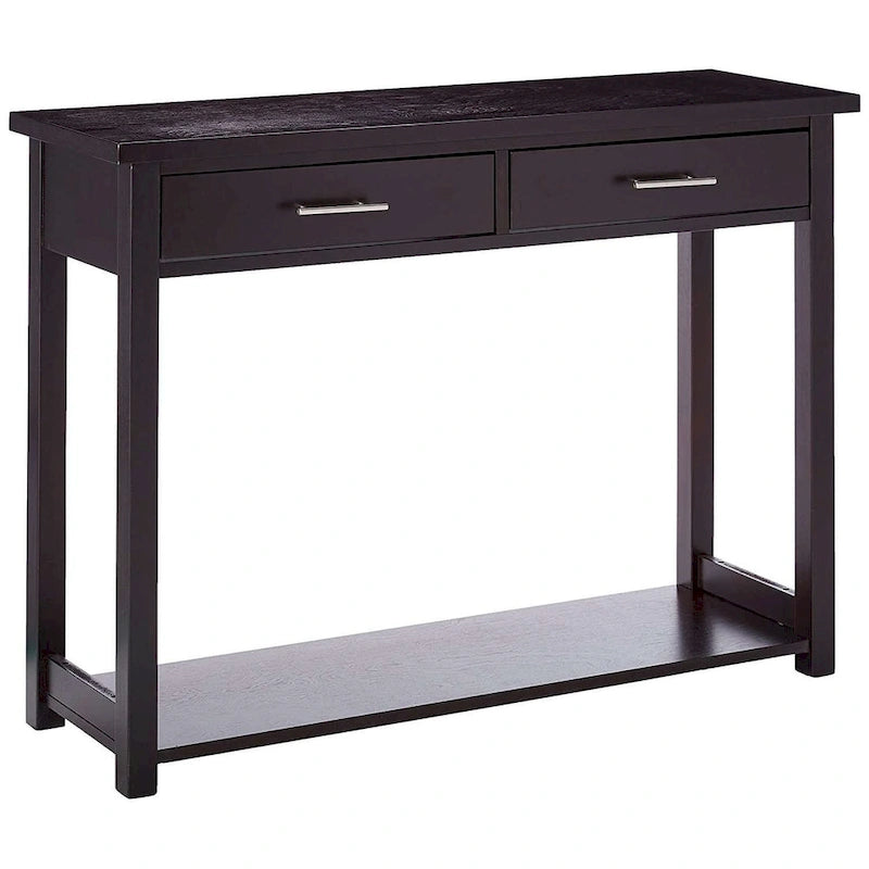 Entryway Console Sofa Occasional Table with Drawers, Espresso
