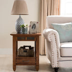 Rustic Oak End Table