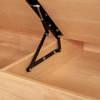 JASIWAY Cotton Line Beige Sofa With Wood Frame