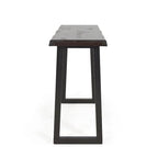 Steve Silver Joliet Live Edge Distressed Cherry and Ebony Console Bar Table