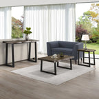 Steve Silver Joliet Live Edge Distressed Cherry and Ebony Console Bar Table