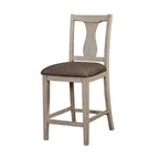 Merichleri Rustic Antique White Wood 5-Piece Counter Height Dining Set by Copper Grove