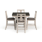 Merichleri Rustic Antique White Wood 5-Piece Counter Height Dining Set by Copper Grove