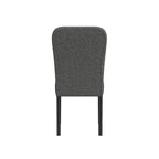 HomePop Rounded Back Upholstered Dining Chair-Black Woven (set of 2)