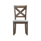 Moriville Beige Upholstered Nutmeg Finish Dining Side Chairs (Set of 2)