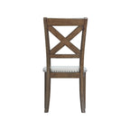 Moriville Beige Upholstered Nutmeg Finish Dining Side Chairs (Set of 2)