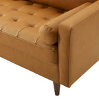 Turner Modern Tan Leather Upholstered Sofa