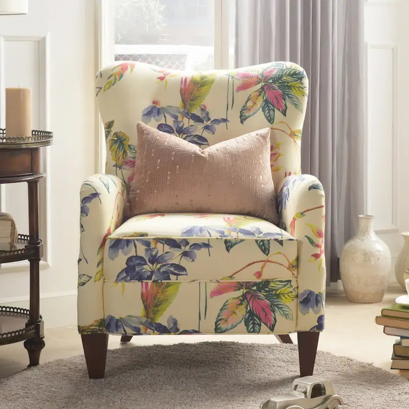 Palma 32 Floral Upholstered Arm Chair by Jennifer Taylor Home