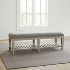 Heartland Antique White Tobacco Bed Bench