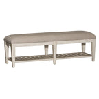 Heartland Antique White Tobacco Bed Bench