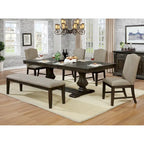 The Gray Barn Ruddy Road Farmhouse 63-inch Rectangle Espresso Dining Bench