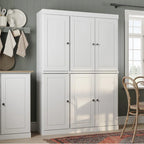 Palace Imports 100% Solid Wood China Pantry with Glass or Solid Wood Doors and 2-Drawers - 48.5 x 71.5
