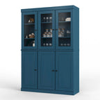 Palace Imports 100% Solid Wood China Pantry with Glass or Solid Wood Doors and 2-Drawers - 48.5 x 71.5