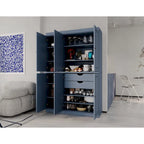 Palace Imports 100% Solid Wood China Pantry with Glass or Solid Wood Doors and 2-Drawers - 48.5 x 71.5
