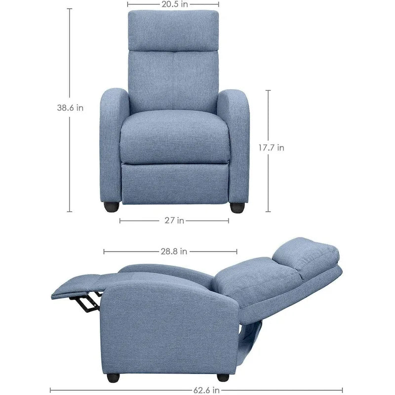 Homall Recliner Chair Fabric Single Living Room Sofa Recliner