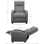 Homall Recliner Chair Fabric Single Living Room Sofa Recliner