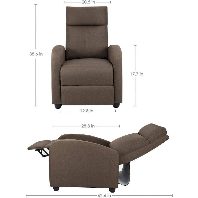Homall Recliner Chair Fabric Single Living Room Sofa Recliner