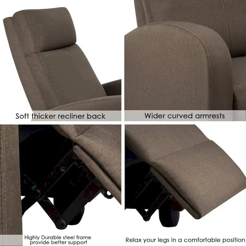 Homall Recliner Chair Fabric Single Living Room Sofa Recliner