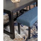 Roundhill Furniture Muzzi Contemporary 6-Piece Dining Set, Dining Table with 4 Stylish Chairs and a Bench