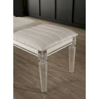 Xian Glam Clear Faux Leather Padded Bedroom Bench by Furniture of America