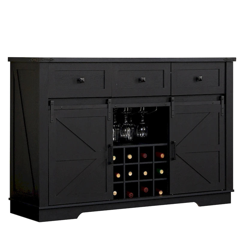Ukuowu Farmhouse Buffet Cabinet with Storage for Kitchen, Dining Room, Reclaimed Barnwood