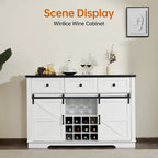 Ukuowu Farmhouse Buffet Cabinet with Storage for Kitchen, Dining Room, Reclaimed Barnwood