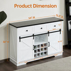 Ukuowu Farmhouse Buffet Cabinet with Storage for Kitchen, Dining Room, Reclaimed Barnwood