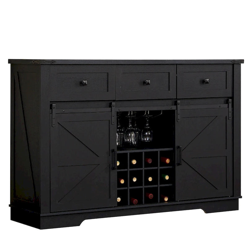 Ukuowu Farmhouse Buffet Cabinet with Storage for Kitchen, Dining Room, Reclaimed Barnwood