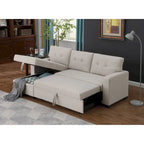 Upholstered Pull out Sectional Sofa with Chaise