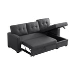 Upholstered Pull out Sectional Sofa with Chaise