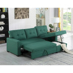 Upholstered Pull out Sectional Sofa with Chaise