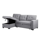 Upholstered Pull out Sectional Sofa with Chaise