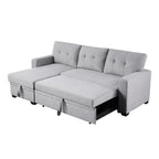 Upholstered Pull out Sectional Sofa with Chaise