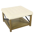 HomePop Tufted Top square cocktail Ottoman