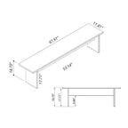 Manhattan Comfort Nomad 67.91 Modern Dining Bench