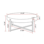 31.29 Modern Retro Splicing Round Coffee Table