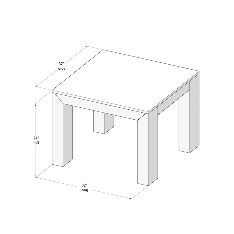 Plank and Beam Modern Square Corner Table - 32