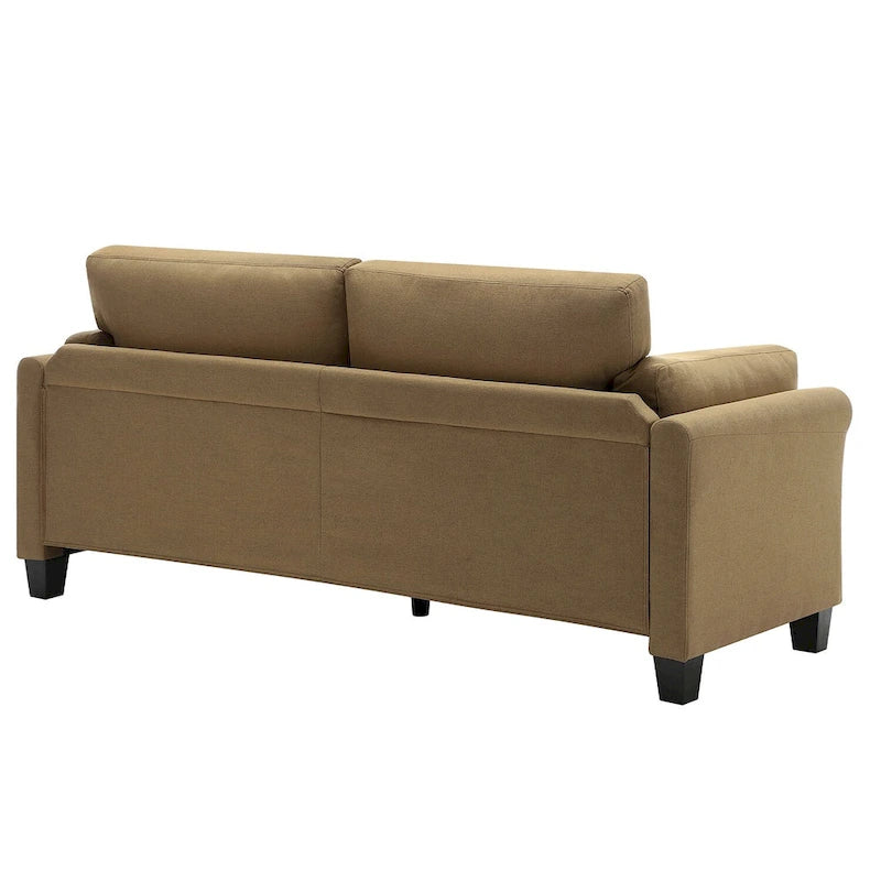 Morden Fort Modern Double Arm Sofa,Deep Seat Couch,Pillowed Back Cushions,Durable Upholstered Fabric