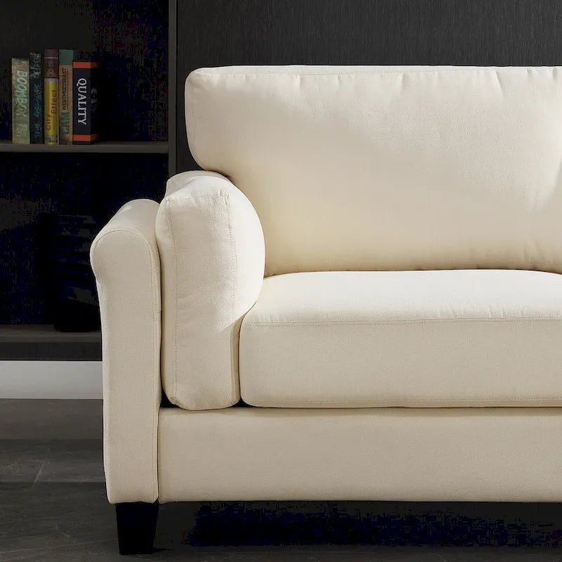 Morden Fort Modern Double Arm Sofa,Deep Seat Couch,Pillowed Back Cushions,Durable Upholstered Fabric